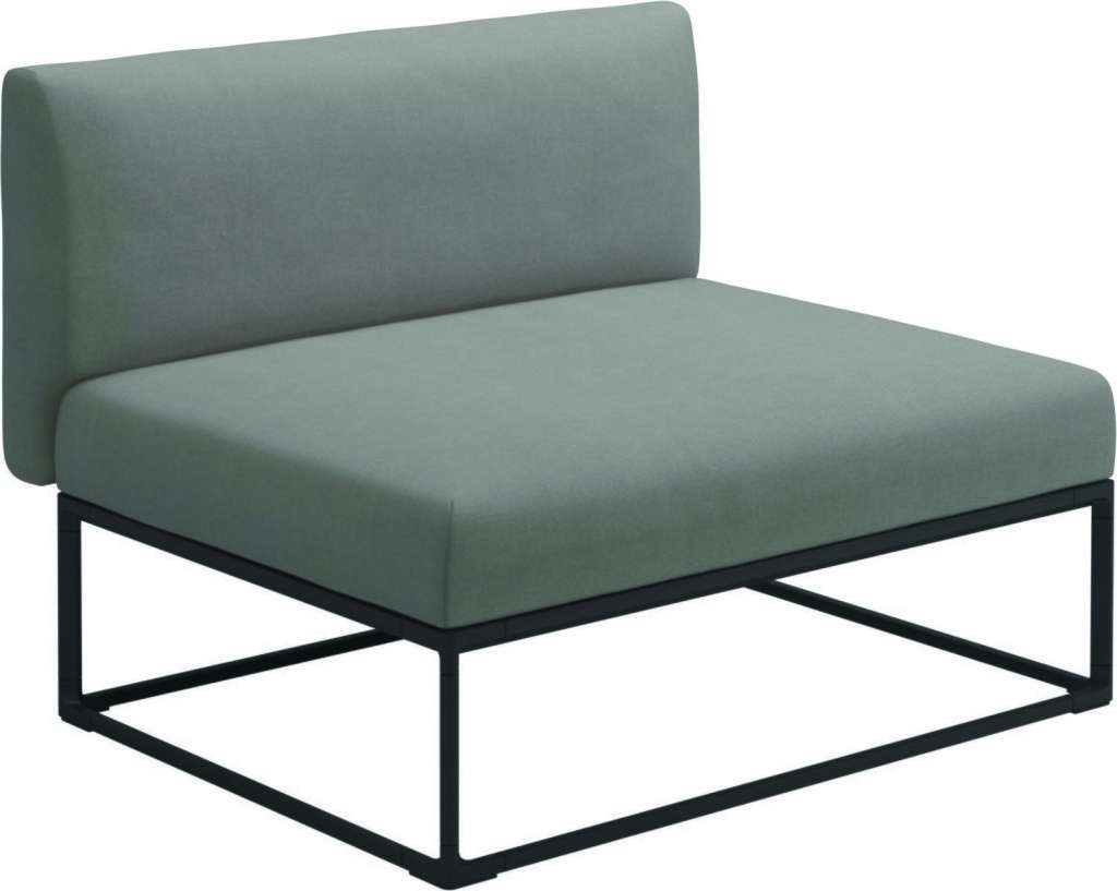 Gloster - Maya 100 x 86 Mittelmodul - fife canvas grey - gestell meteor - outdoor