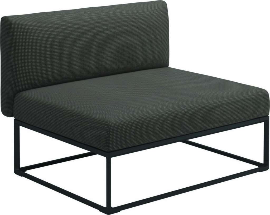 Gloster - Maya 100 x 86 Mittelmodul - robben charcoal - gestell meteor - outdoor