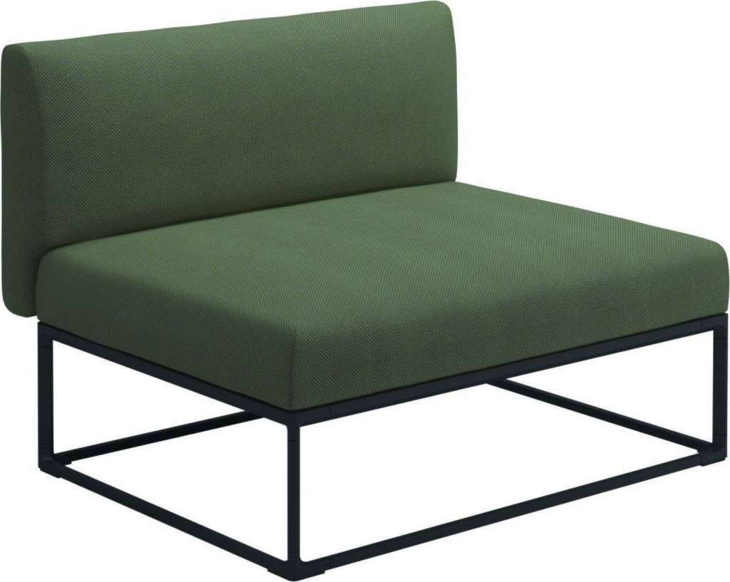 Gloster - Maya 100 x 86 Mittelmodul - robben leaf - gestell meteor - outdoor