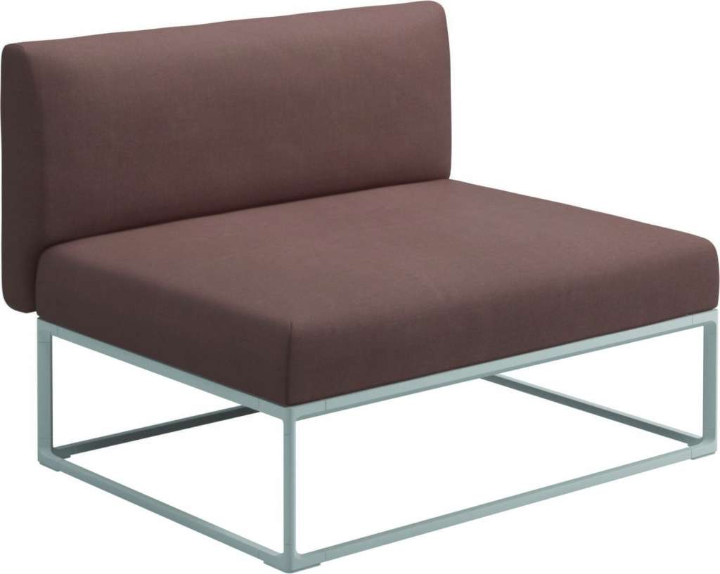 Gloster - Maya 100 x 86 Mittelmodul - fife warm rose - gestell white - outdoor