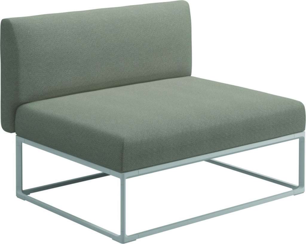 Gloster - Maya 100 x 86 Mittelmodul - robben grey - gestell white - outdoor