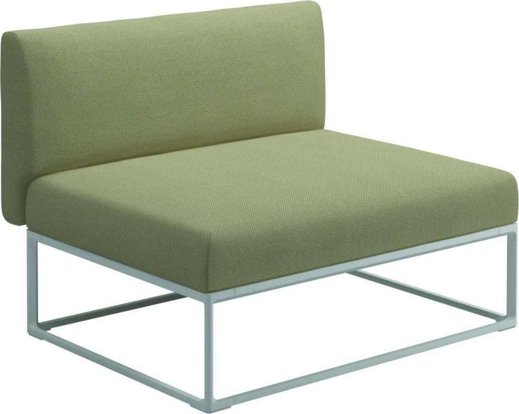 Gloster - Maya 100 x 86 Mittelmodul - robben lichen - gestell white - outdoor