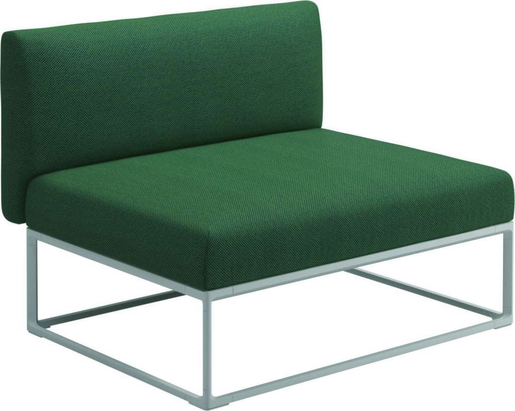 Gloster - Maya 100 x 86 Mittelmodul - robben forest - gestell white - outdoor