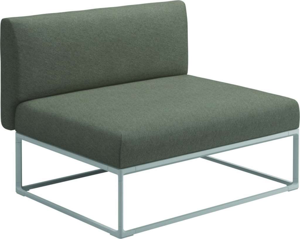 Gloster - Maya 100 x 86 Mittelmodul - tuck truffle - gestell white - outdoor