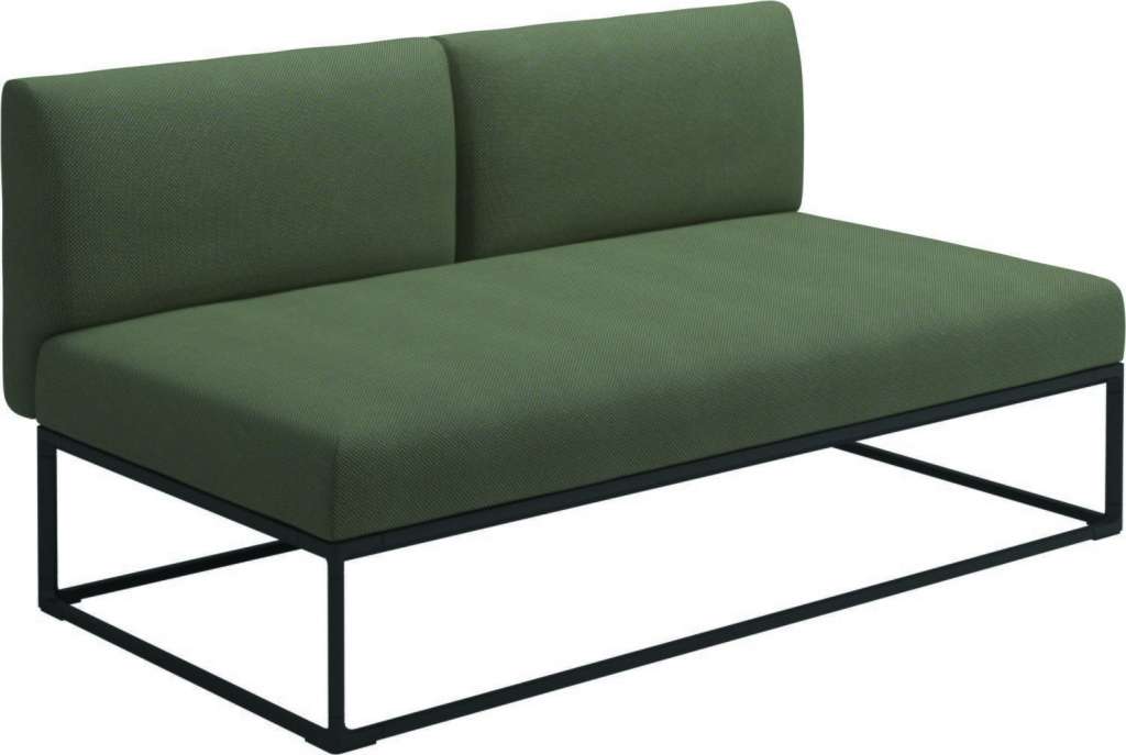 Gloster - Maya 150 x 86 Mittelmodul - robben leaf - gestell meteor - outdoor