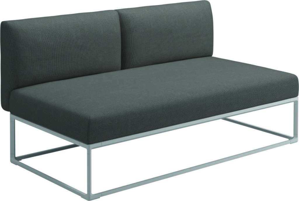 Gloster - Maya 150 x 86 Mittelmodul - granite - gestell white - outdoor
