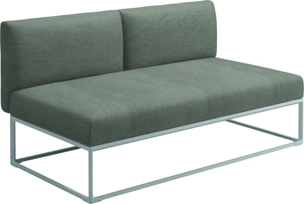 Gloster - Maya 150 x 86 Mittelmodul - mez granite - gestell white - outdoor