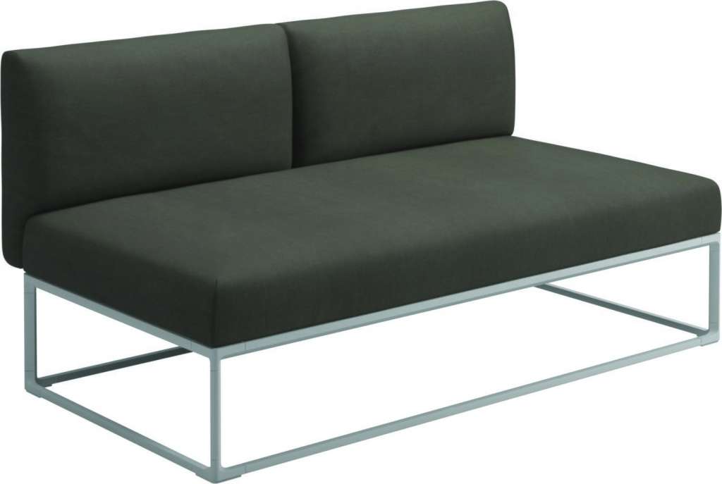 Gloster - Maya 150 x 86 Mittelmodul - fife platinum - gestell white - outdoor