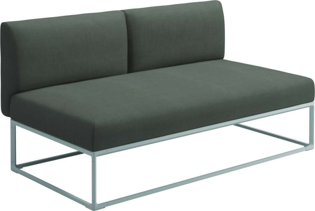 Gloster - Maya 150 x 86 Mittelmodul - fife nickel - gestell white - outdoor