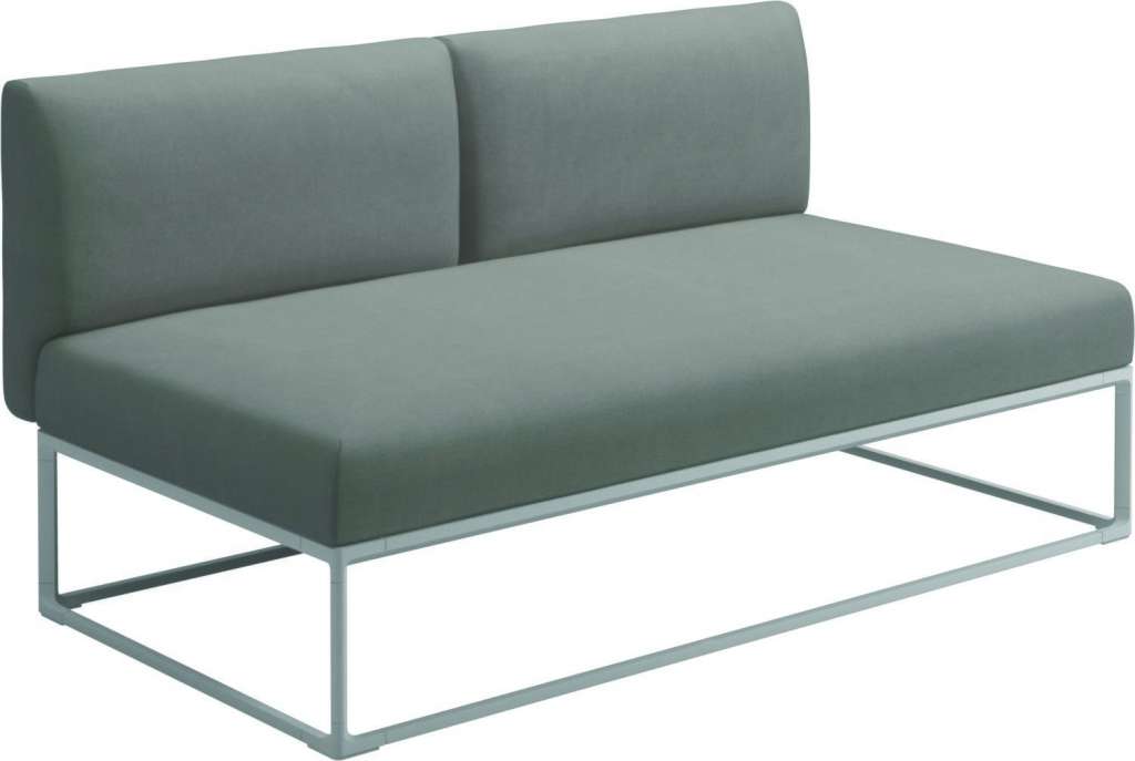 Gloster - Maya 150 x 86 Mittelmodul - fife canvas grey - gestell white - outdoor