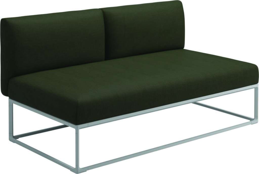 Gloster - Maya 150 x 86 Mittelmodul - fife olive - gestell white - outdoor