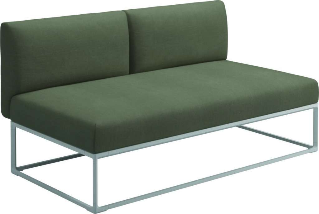 Gloster - Maya 150 x 86 Mittelmodul - fife lichen - gestell white - outdoor