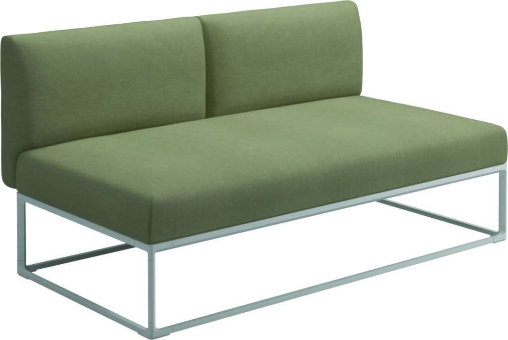 Gloster - Maya 150 x 86 Mittelmodul - fife silky green - gestell white - outdoor
