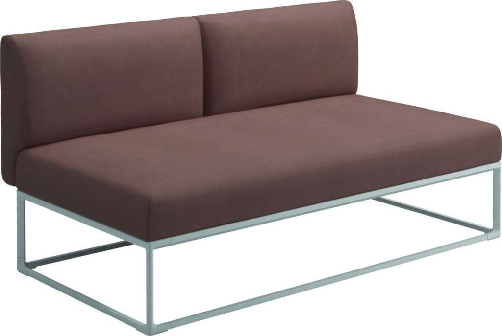 Gloster - Maya 150 x 86 Mittelmodul - fife warm rose - gestell white - outdoor
