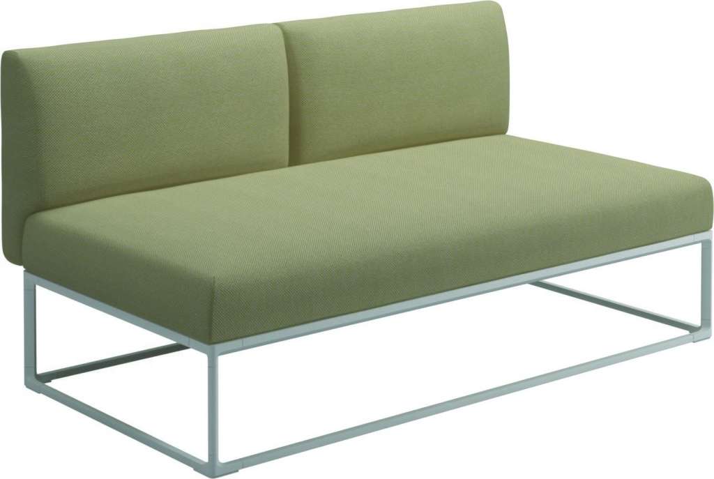 Gloster - Maya 150 x 86 Mittelmodul - robben lichen - gestell white - outdoor