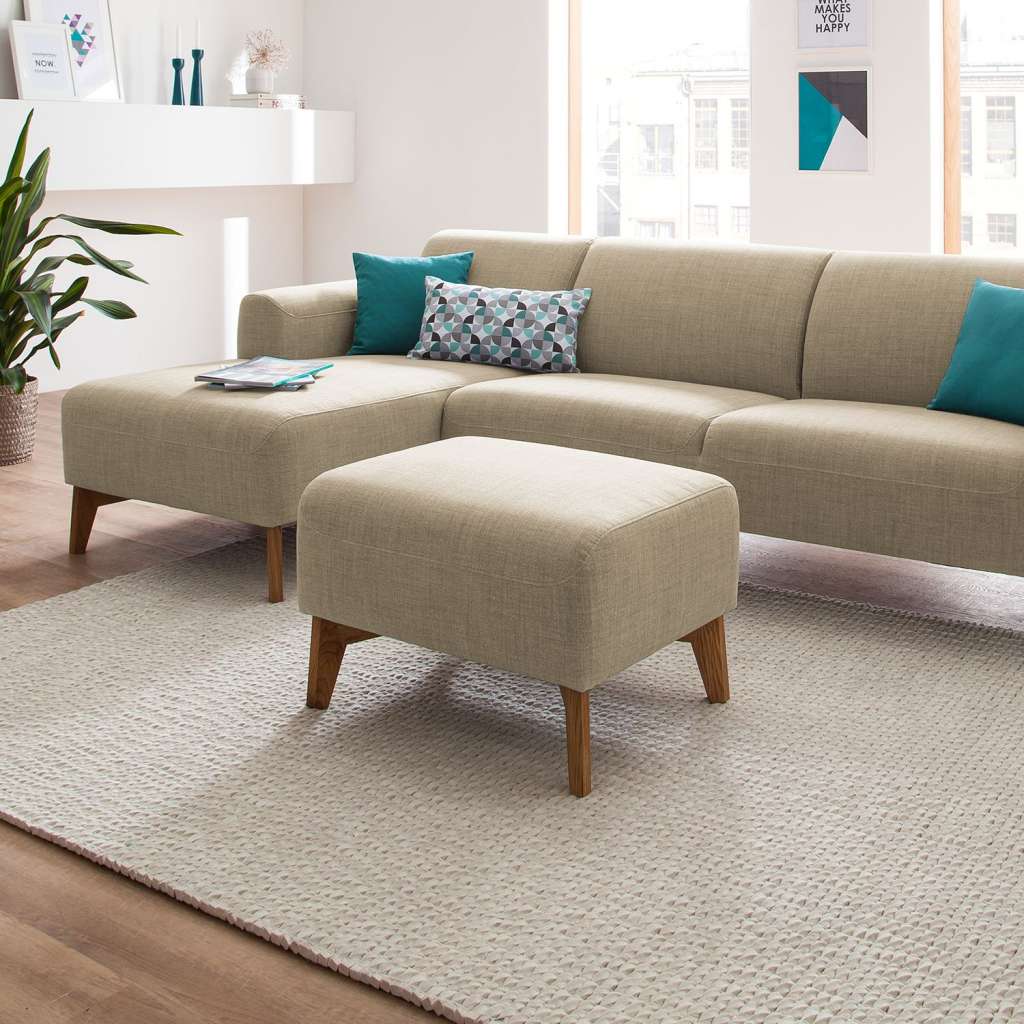 home24 Polsterhocker Bora II Webstoff