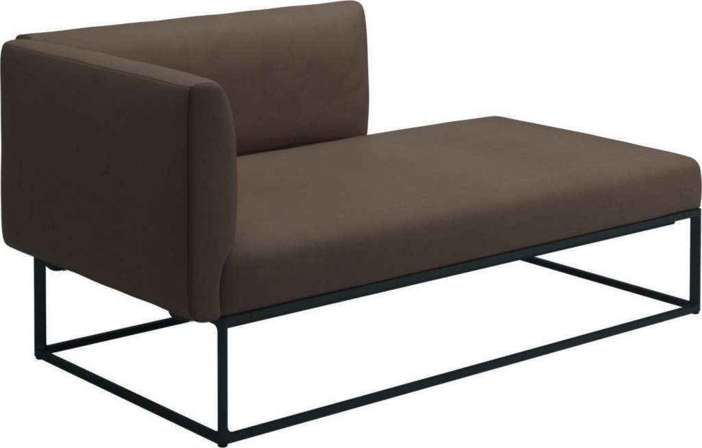 Gloster - Maya Chaiselongue - fife salmon - gestell meteor - outdoor