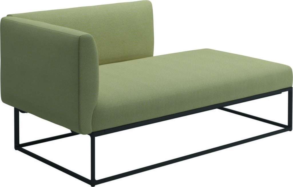 Gloster - Maya Chaiselongue - robben lichen - gestell meteor - outdoor