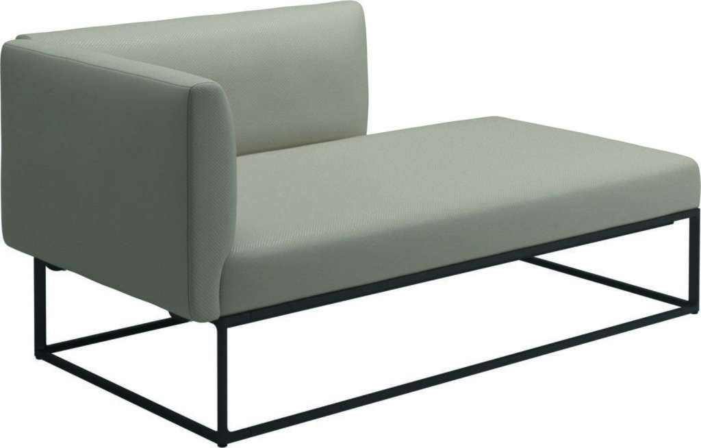 Gloster - Maya Chaiselongue - dot oyster - gestell meteor - outdoor