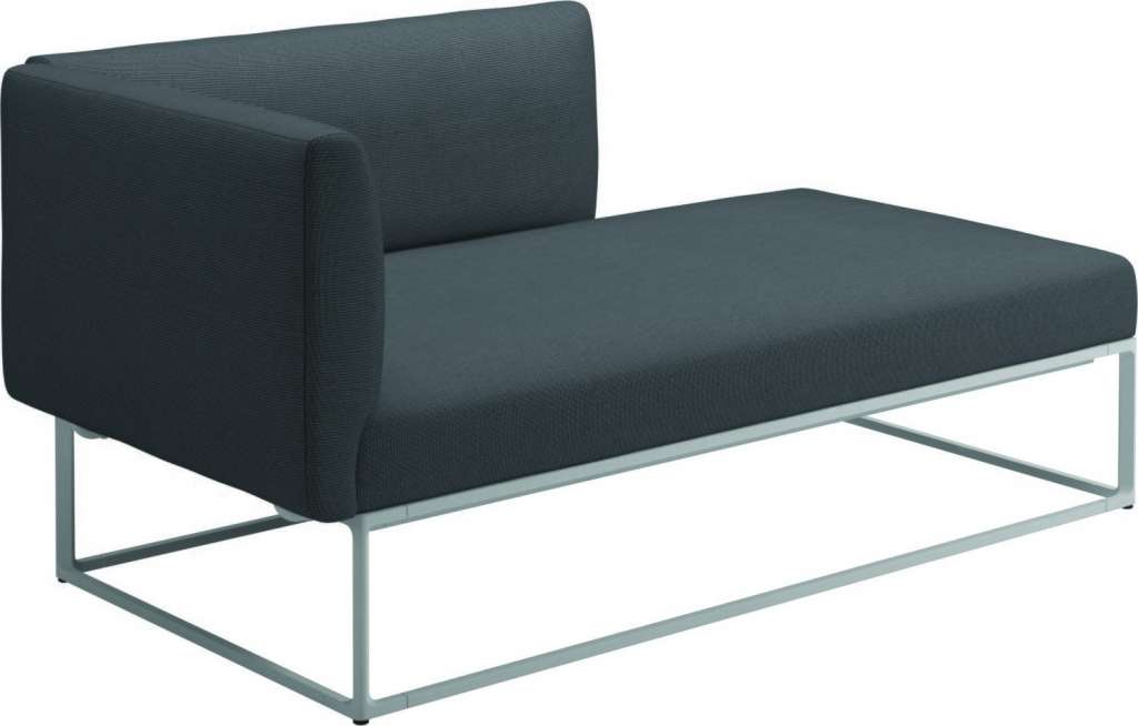 Gloster - Maya Chaiselongue - anthracite - gestell white - outdoor