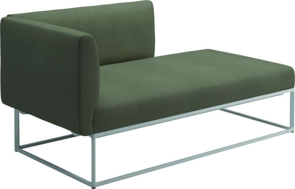 Gloster - Maya Chaiselongue - fife lichen - gestell white - outdoor