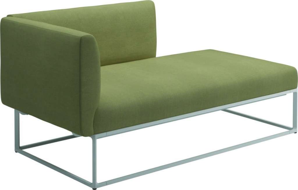 Gloster - Maya Chaiselongue - fife quince yellow - gestell white - outdoor