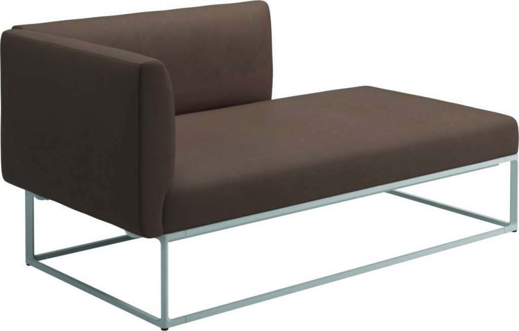 Gloster - Maya Chaiselongue - fife salmon - gestell white - outdoor