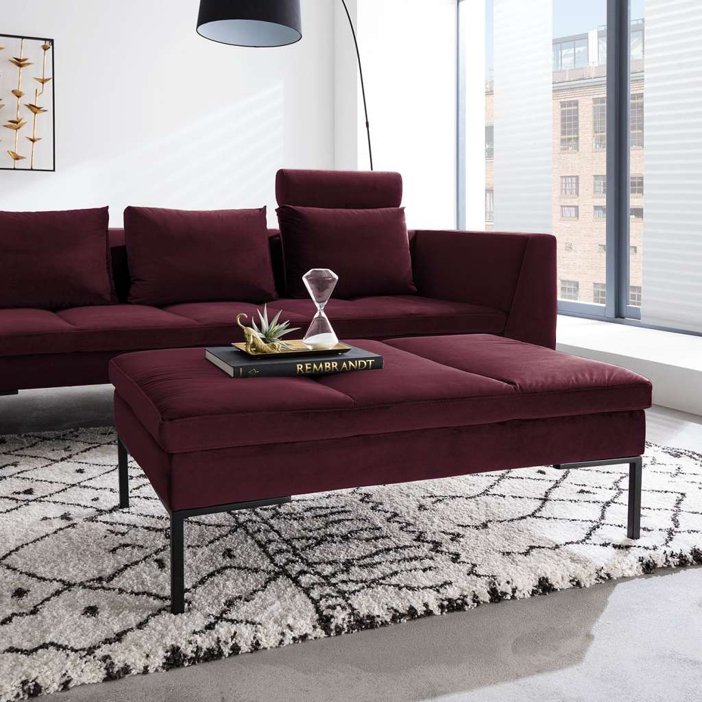 home24 Polsterhocker Madison Samt