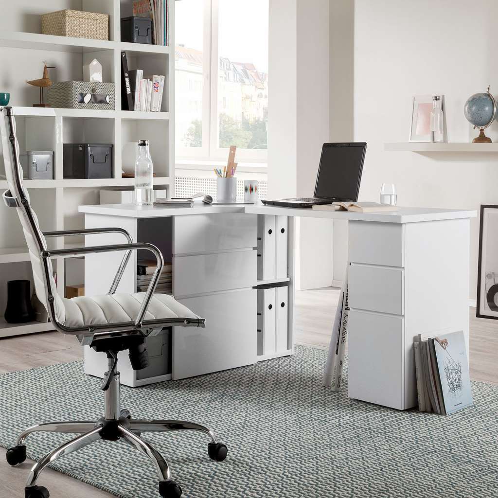 home24 Eck-Schreibtisch Samiera