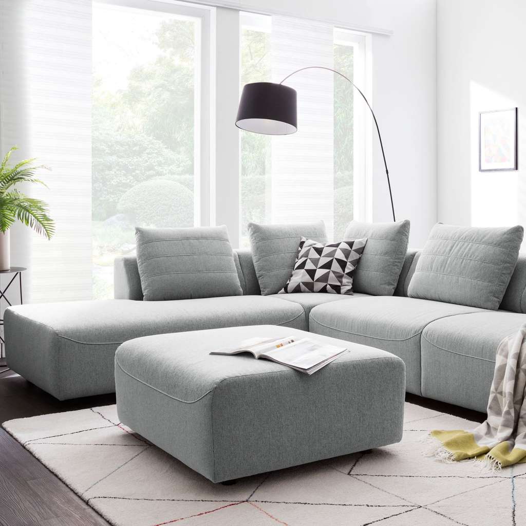 home24 Polsterhocker Finny Webstoff