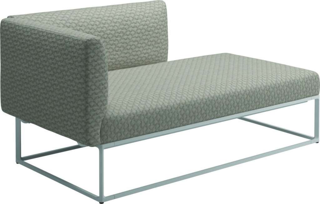 Gloster - Maya Chaiselongue - wave buff - gestell white - outdoor