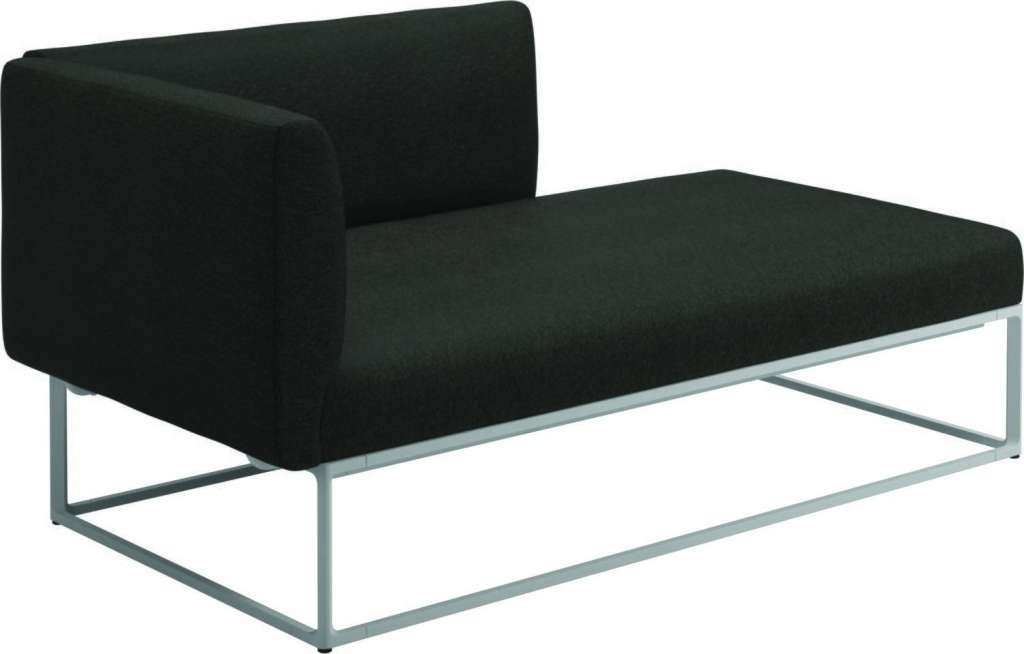 Gloster - Maya Chaiselongue - tuck sable - gestell white - outdoor