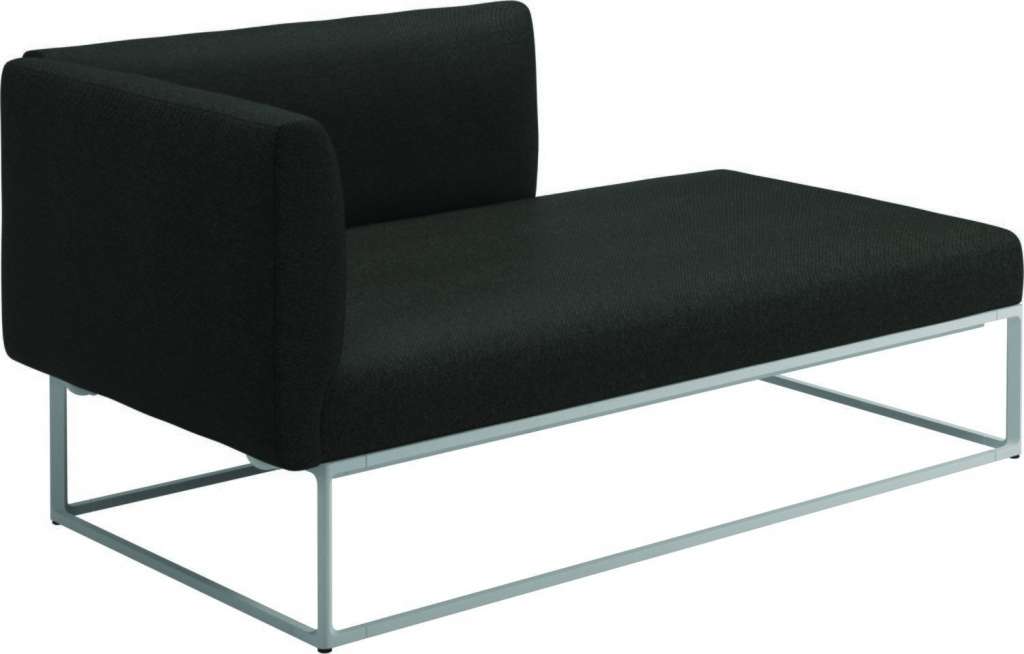 Gloster - Maya Chaiselongue - ravel sable - gestell white - outdoor