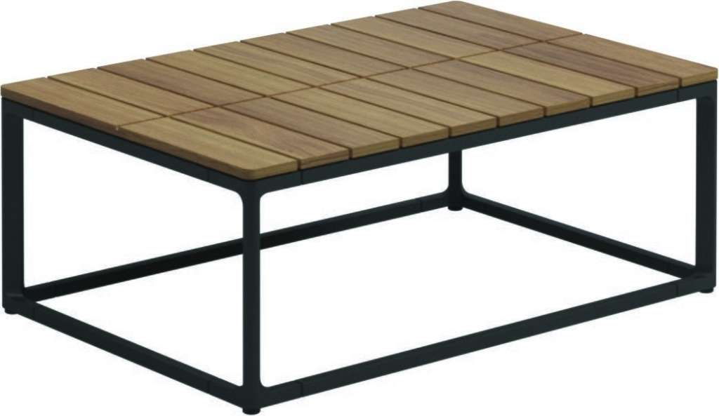 Gloster - Maya Couchtisch - Teak - gestell meteor - 75 x 50 cm - outdoor