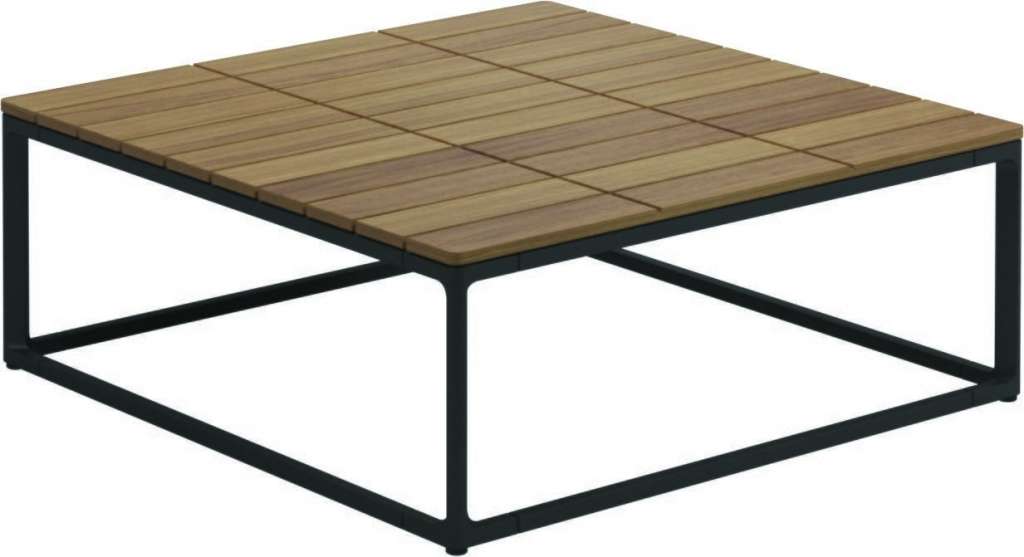 Gloster - Maya Couchtisch - Teak - gestell meteor - 75 x 75 cm - outdoor