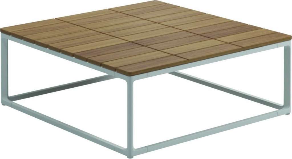 Gloster - Maya Couchtisch - Teak - gestell white - 75 x 75 cm - outdoor