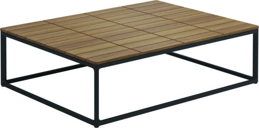 Gloster - Maya Couchtisch - Teak - gestell meteor - 75 x 100 cm - outdoor