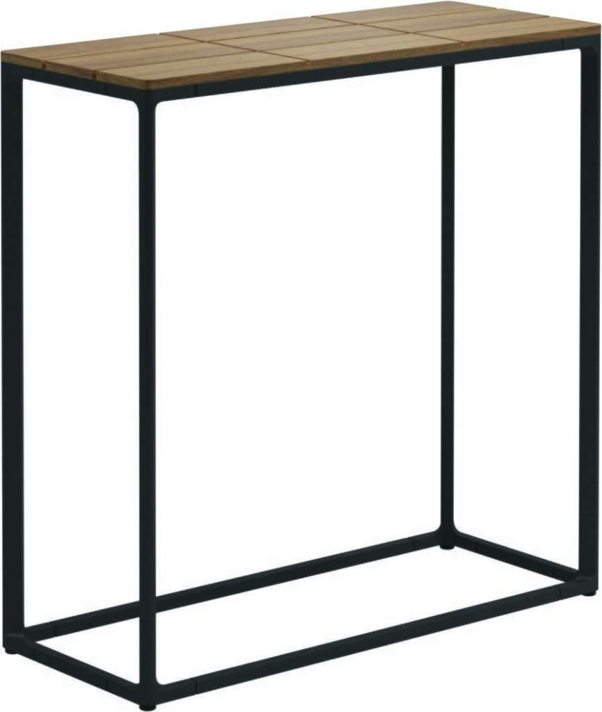 Gloster - Maya Konsolentisch - Teak - gestell meteor - 75 x 30 cm - tall - outdoor