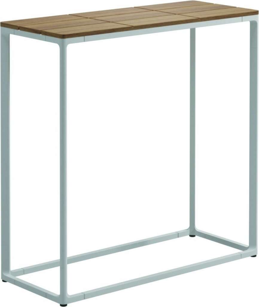 Gloster - Maya Konsolentisch - Teak - gestell white - 75 x 30 cm - tall - outdoor