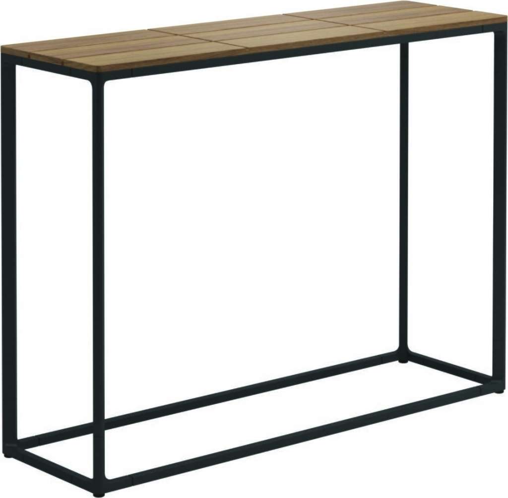 Gloster - Maya Konsolentisch - Teak - gestell meteor - 100 x 30 cm - tall - outdoor