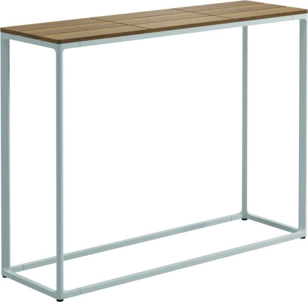 Gloster - Maya Konsolentisch - Teak - gestell white - 100 x 30 cm - tall - outdoor