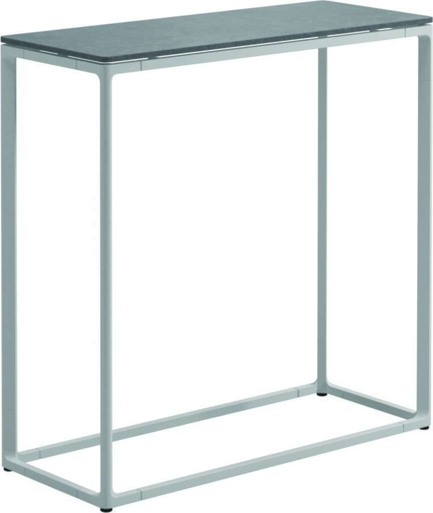 Gloster - Maya Konsolentisch - Pumice Ceramic - gestell white - 75 x 30 cm - tall - outdoor