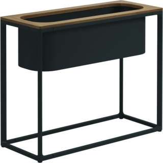 Gloster - Maya Pflanzenständer - Teak - gestell meteor - 75 x 30 cm - low - outdoor