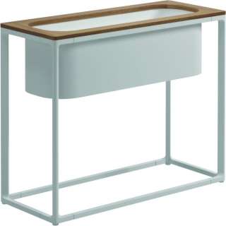 Gloster - Maya Pflanzenständer - Teak - gestell white - 75 x 30 cm - low - outdoor
