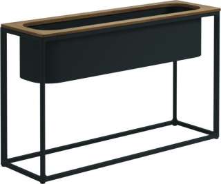 Gloster - Maya Pflanzenständer - Teak - gestell meteor - 100 x 30 cm - low - outdoor