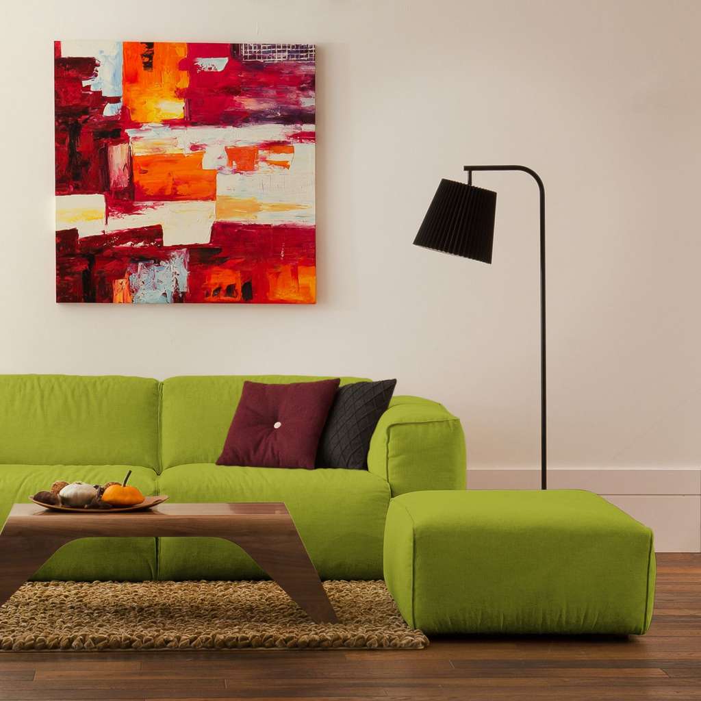 home24 Polsterhocker Hudson Webstoff