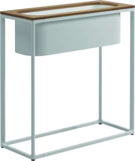 Gloster - Maya Pflanzenständer - Teak - gestell white - 75 x 30 cm - tall - outdoor