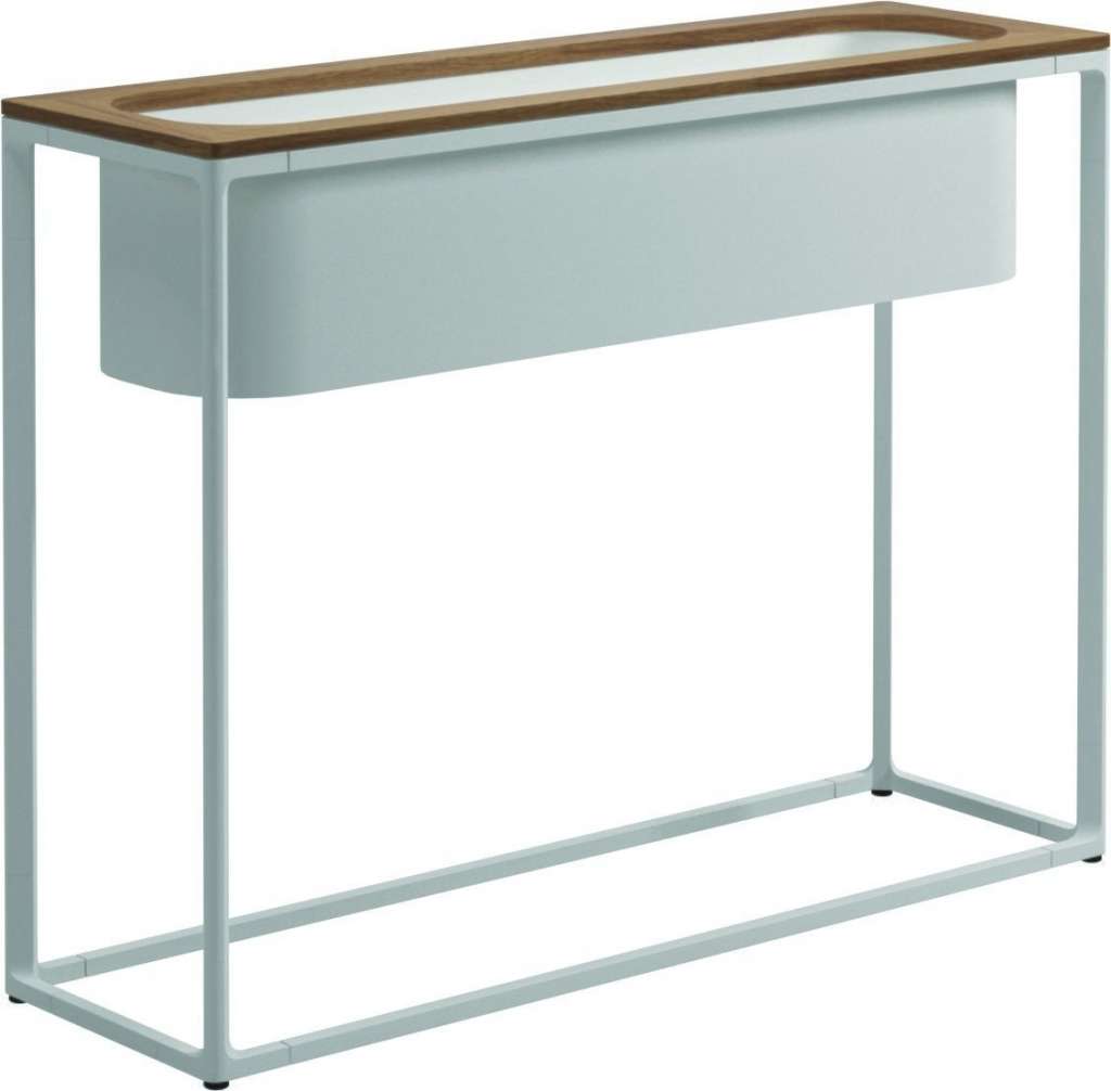 Gloster - Maya Pflanzenständer - Teak - gestell white - 100 x 30 cm - tall - outdoor