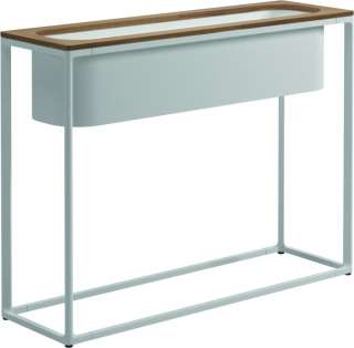 Gloster - Maya Pflanzenständer - Teak - gestell white - 100 x 30 cm - tall - outdoor