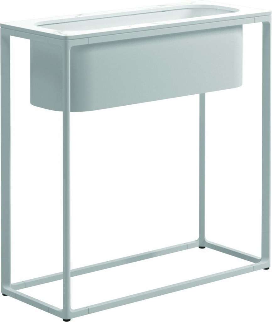 Gloster - Maya Pflanzenständer - Bianco Ceramic - gestell white - 75 x 30 cm - tall - outdoor
